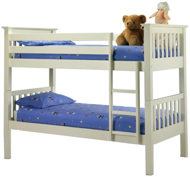 Barcelona Pine Bunk Bed - White